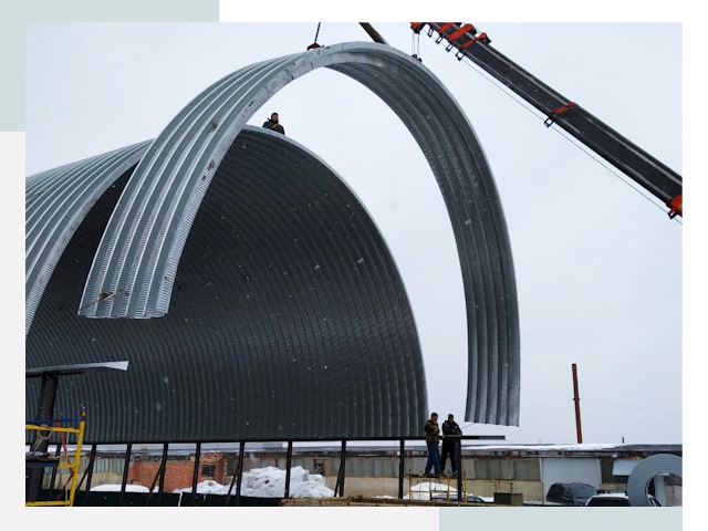 Полукруглые ангары в Одинцово